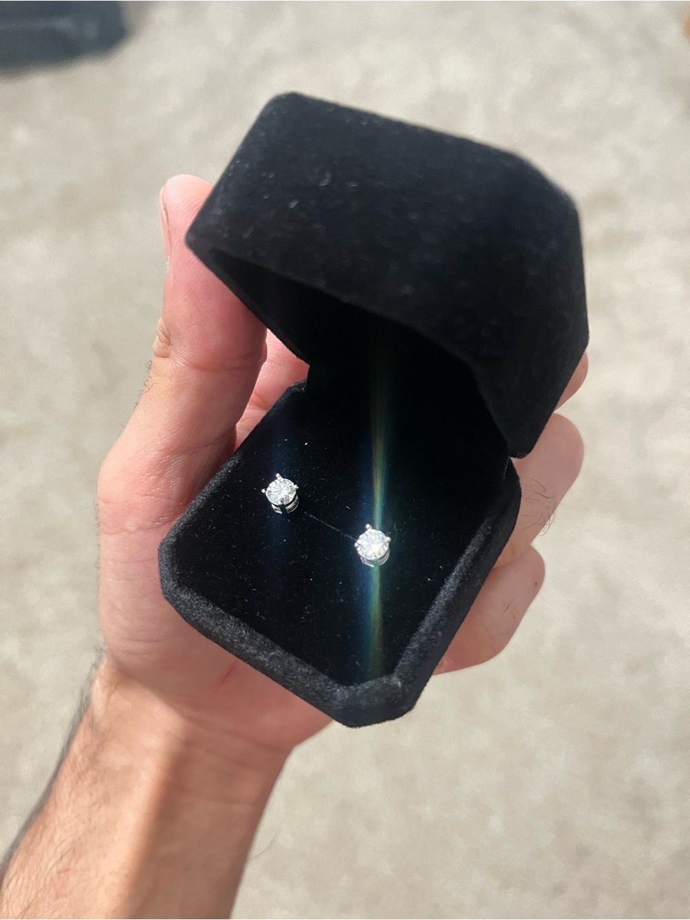 VVS1 Moissanite Stud Earrings